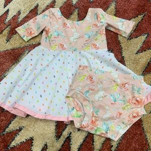 Baby Spring outfit with bunnies 6-12months